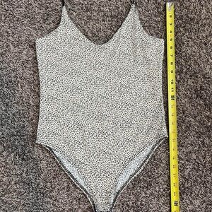 Gaze leopard print bodysuit tank top